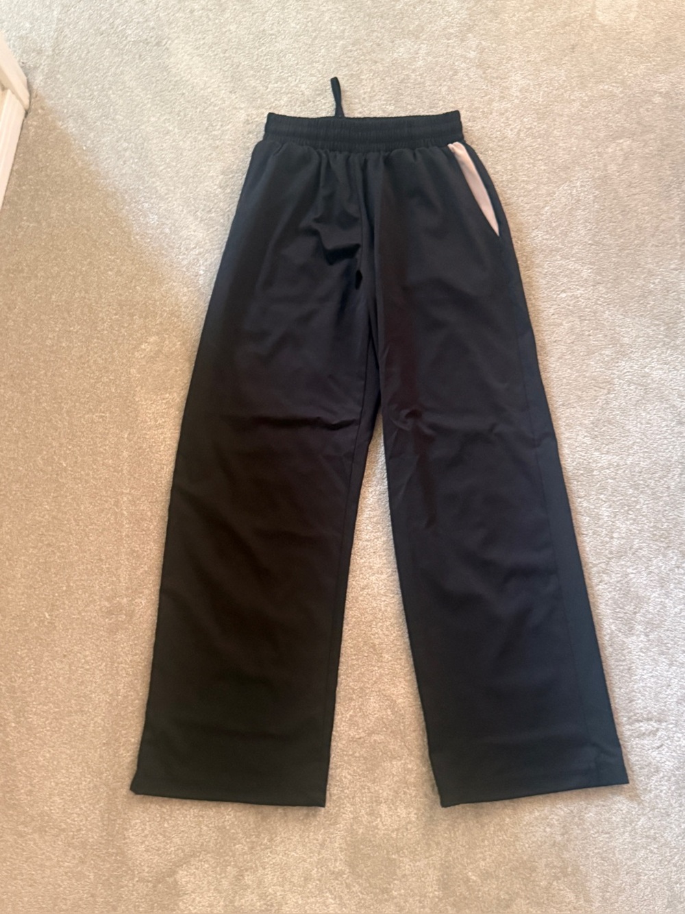 Five Dancewear Black Joggers w Tan Stripe. Size XS